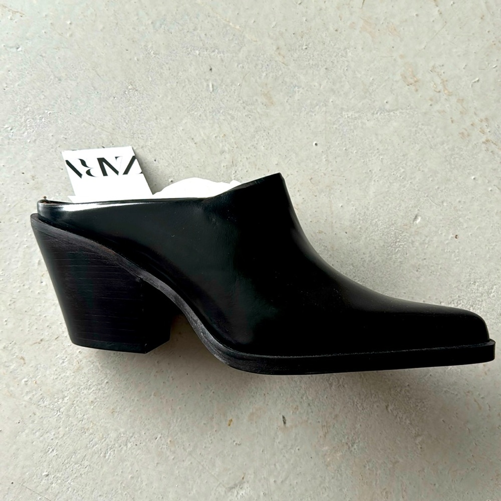 Zara leather mules